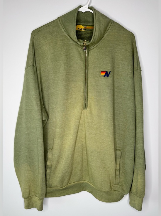 Aviator Nation Tops - Aviator Nation Essential Half Zip Relaxed Sweatshirt